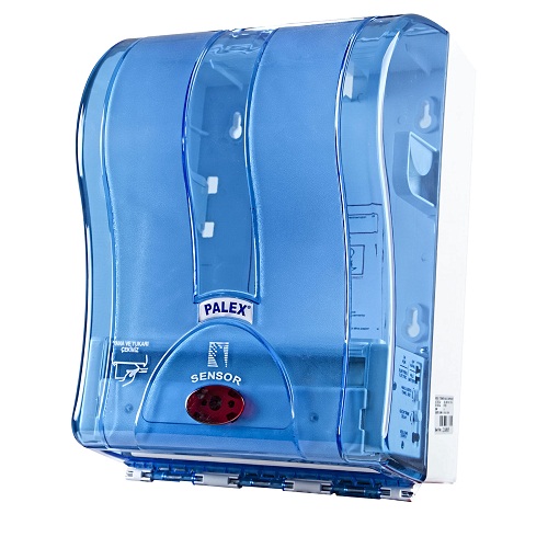 Palex Prestij Fotoselli Havlu Dispenseri 21 Cm Şeffaf-Mavi