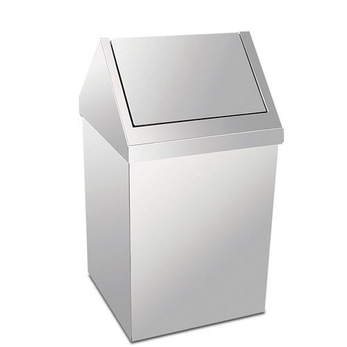 Palex Çatı Kapaklı Çöp Kovası 80 Lt Krom