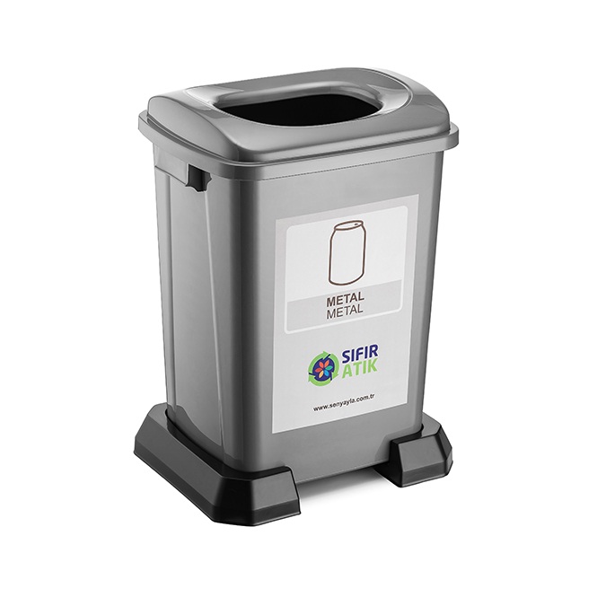 Şenyayla Geri Dönüşüm Kutusu 50 Lt Gri
