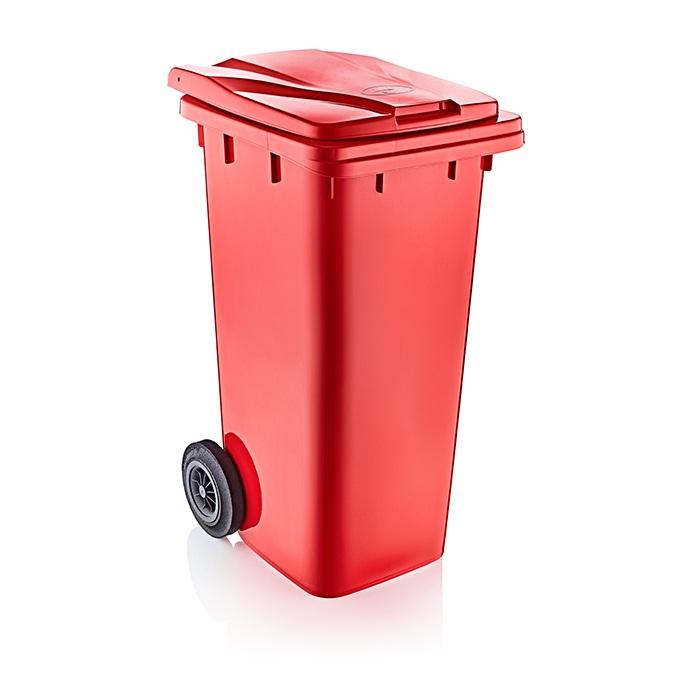 Konteyner Çöp Kovası 120 Lt Kırmızı