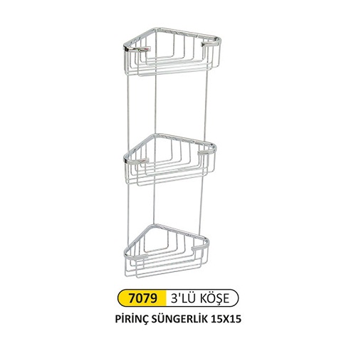 Arı Metal Pirinç Köşelik Üçlü 15x15 Cm