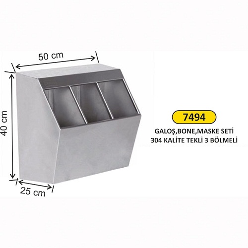Arı Metal 3 Bölmeli Galoş Maske Bone Seti