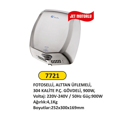 XinDa Fotoselli El Kurutma Makinesi Jet Motorlu 900W