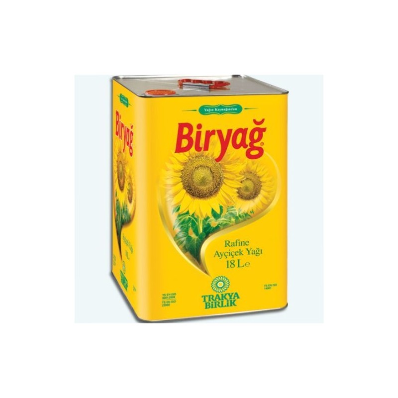 Biryağ Ayçiçek Yağı Teneke 18 Lt