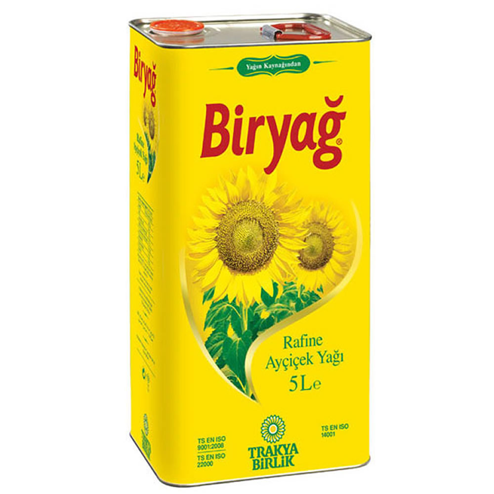 Biryağ Ayçiçek Yağı Teneke 5 Lt