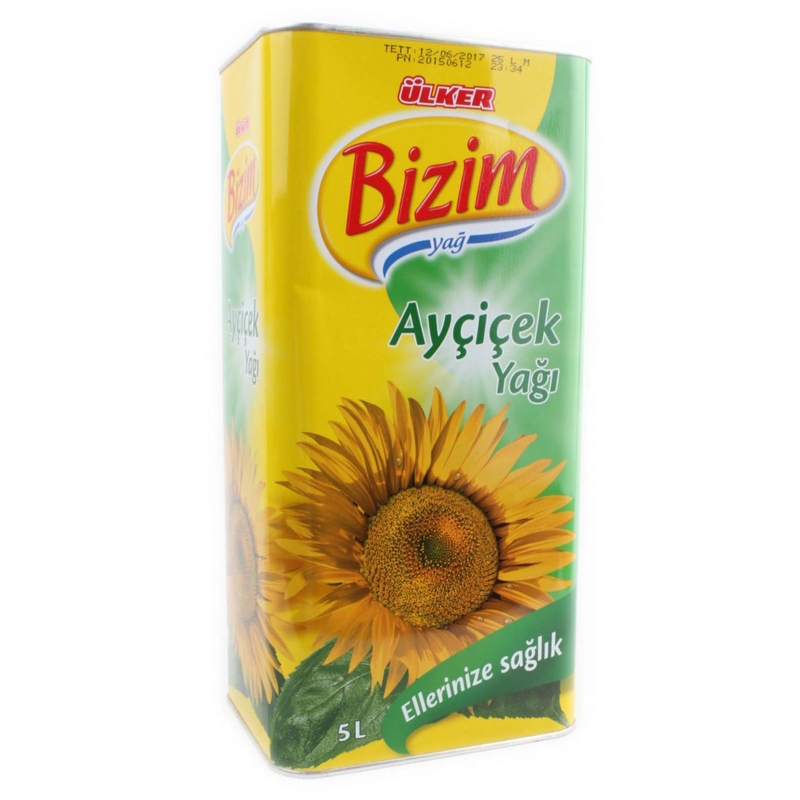 Bizim Ayçiçek Yağı Teneke 5 Lt