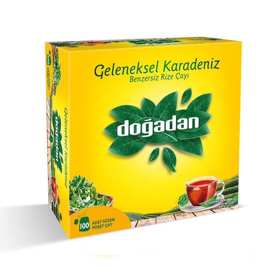 Doğadan Geleneksel Karadeniz Bardak Poşet Çay 100 lü Paket