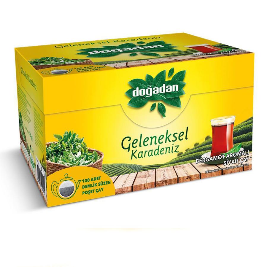 Doğadan Geleneksel Karadeniz Demlik Poşet Çay 100 lü Paket