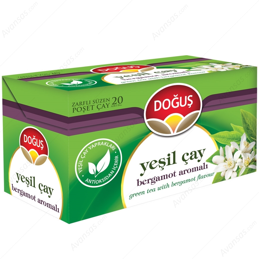 Doğuş Yeşil Çay 20 li Paket (Bergamot Aromalı)