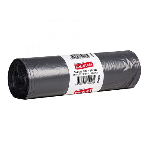 Koroplast Eko End. Battal Boy Çöp Torbası 72x95 Cm Siyah