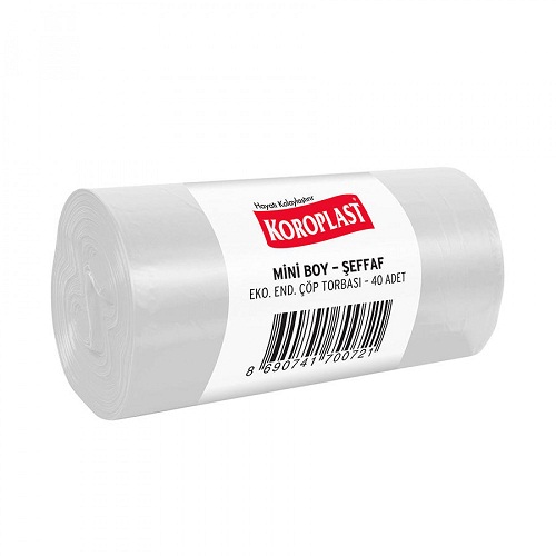 Koroplast Eko End. Mini Boy Çöp Torbası 40x50 Cm Şeffaf