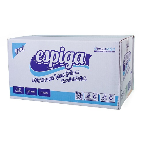 Pratik (Mini) İçten Çekmeli Tuvalet Kağıdı 4 Kg (12 li Paket) (Gofrajlı)