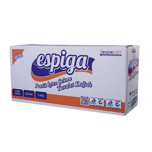 Pratik İçten Çekmeli Tuvalet Kağıdı 4 Kg (6 lı Paket)(Gofrajlı)