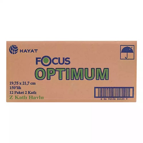 Focus Optimum Z Katlı Havlu 20x22 Cm 150 Yaprak (12 li Paket)