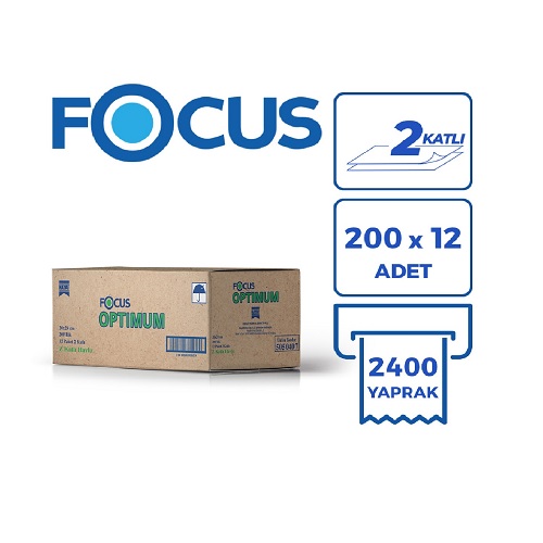 Focus Optimum Z Katlı Havlu 20x24 Cm 200 Yaprak (12 li Paket)