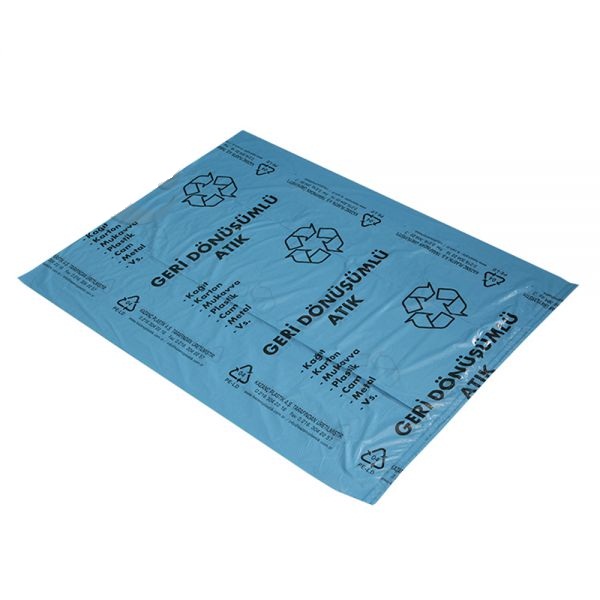 Kazanç Geri Dönüşüm Atık Jumbo Boy Çöp Torbası 810 Gr 80x110 Cm Mavi