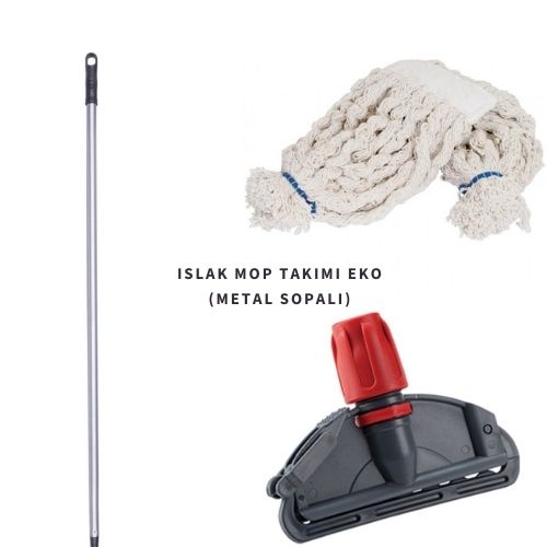 Islak Mop Takımı Eko (Metal Sopalı)