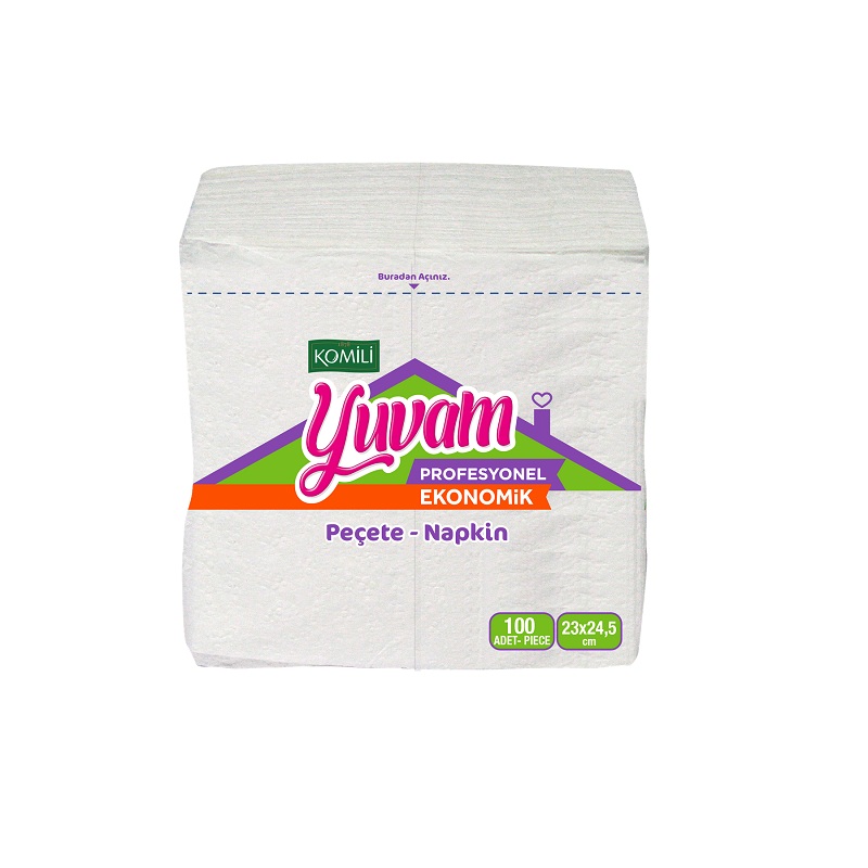 Komili Yuvam Pro.Eko Peçete 23x24,5 Cm 100 Yaprak (32 li Paket)
