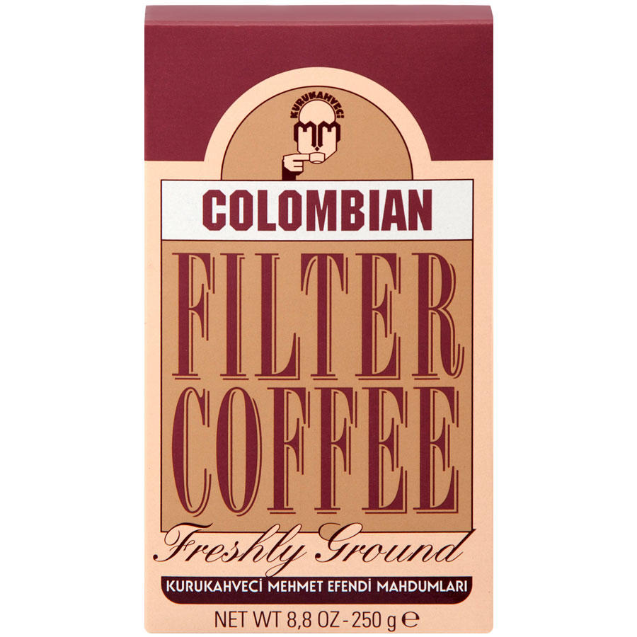 Kurukahveci Mehmet Efendi Colombian Filtre Kahve 250 Gr