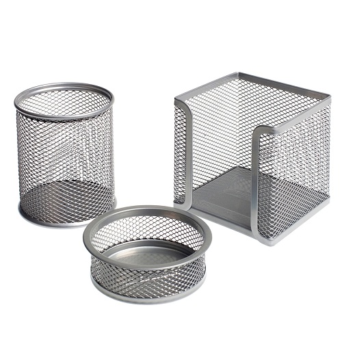 Bigpoint Metal Perfore 3 lü Set Silver