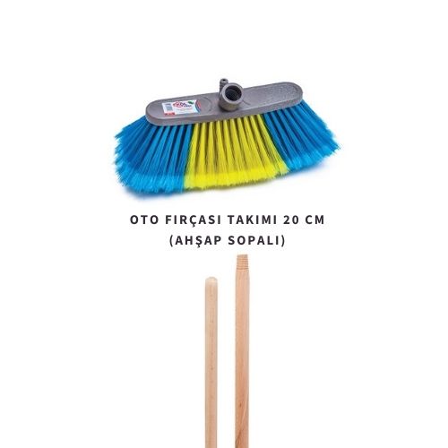 Oto Fırçası Takımı 20 Cm (Ahşap Sopalı)