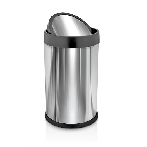 Palex Pratik Kapaklı Çöp Kovası 5 Lt Krom
