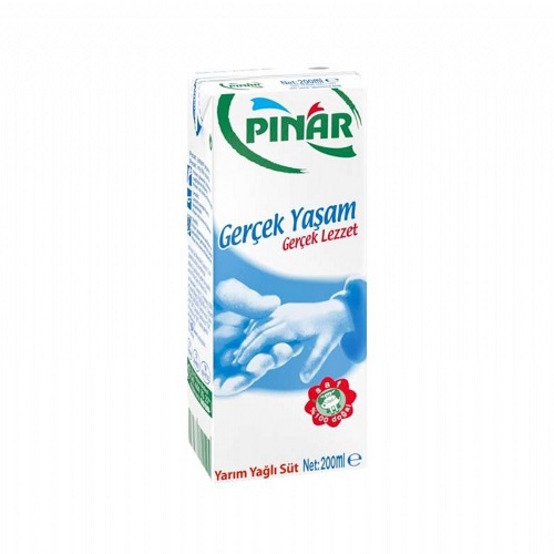 Pınar Yarım Yağlı Süt 200 Ml (27 li Paket)