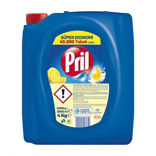 Pril Sıvı Bulaşık Deterjanı Limon Kokulu 4 Kg