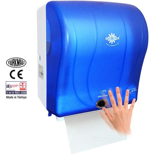 Rulopak Fotoselli Havlu Dispenseri 25 cm Şeffaf-Mavi