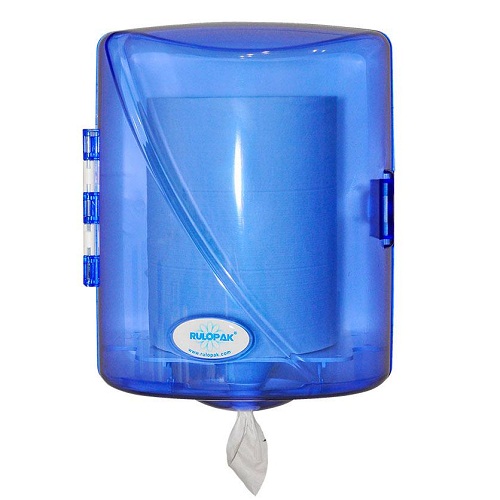 Rulopak İçten Çekmeli Havlu Dispenseri Şeffaf-Mavi