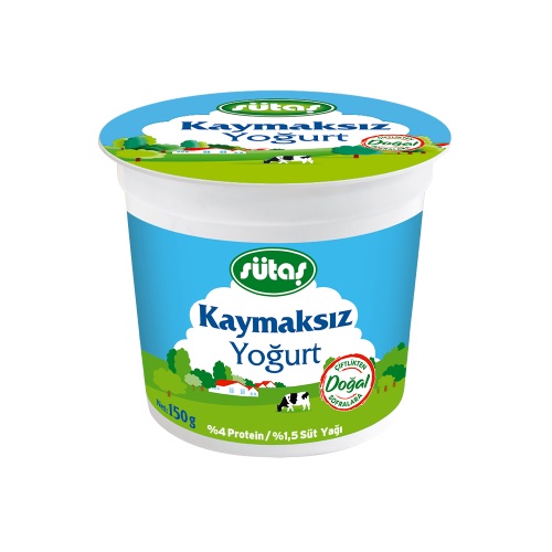 Sütaş Yarım Yağlı Kaymaksız Yoğurt 150 Gr (20 li Paket)