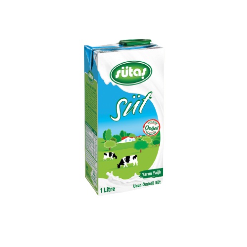 Sütaş Yarım Yağlı Süt 1 Lt
