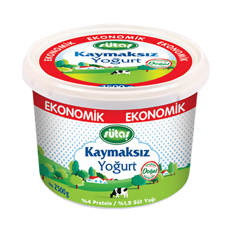 Sütaş Yarım Yağlı Kaymaksız Yoğurt 2,5 Kg