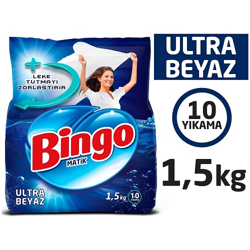 Bingo Toz Çamaşır Deterjanı 1,5 Kg Beyazlar İçin