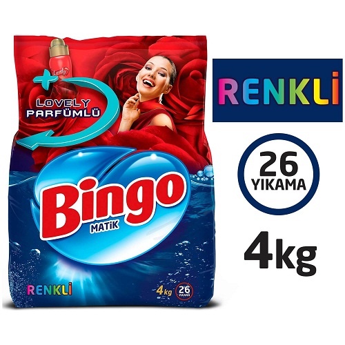 Bingo Toz Çamaşır Deterjanı 4 Kg Renkliler İçin