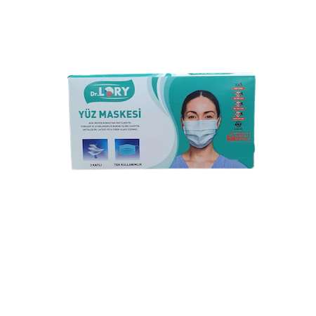 Dr. Lory İnce Lastikli Cerrahi Maske Beyaz (50 li Paket)
