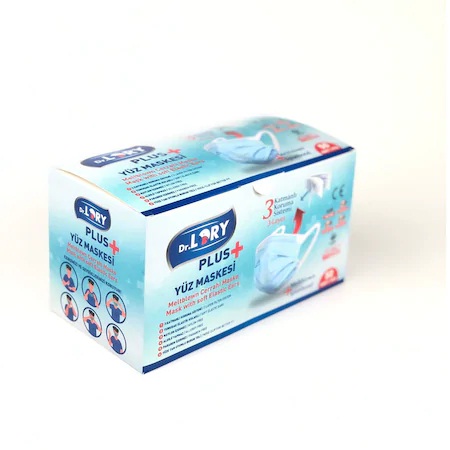 Dr. Lory Plus 3 Katlı Cerrahi Maske (50 li Paket)