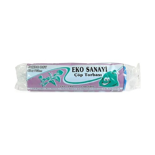 Kazanç Eko Sanayi Jumbo Boy Çöp Torbası 600 Gr 80x110 Cm Mavi