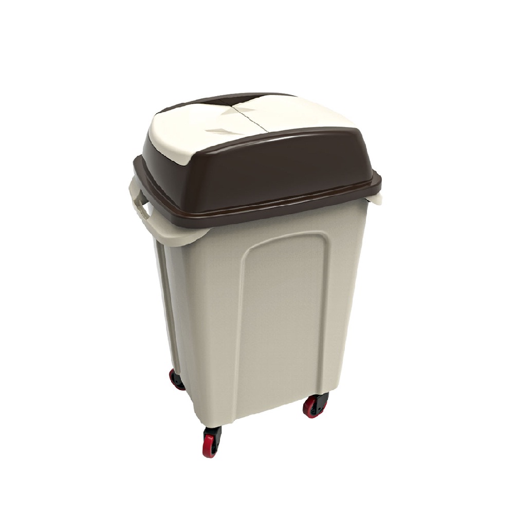 Planet Hippo Çöp Kovası 50 Lt Tekerlekli Lüks