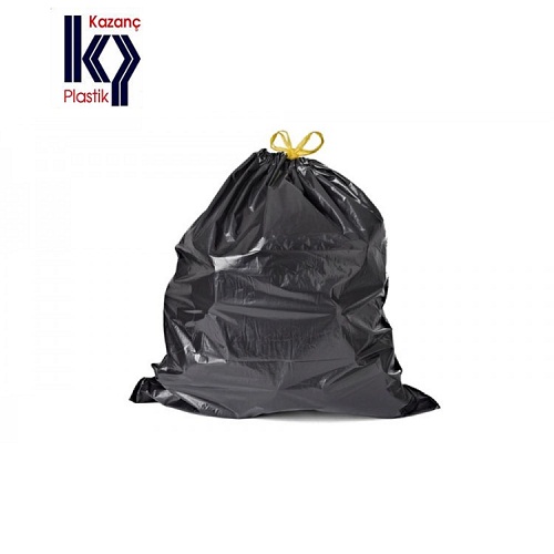 Kazanç Büzgülü (Bio Çözünür) Orta Boy Çöp Torbası 200 Gr 55x60 Cm Siyah