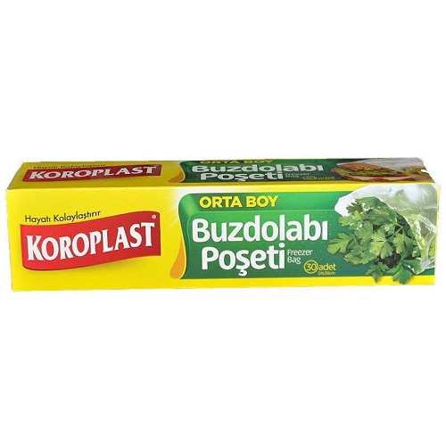 Koroplast Buzdolabı Poşeti Orta Boy 24x38 Cm 30 lu