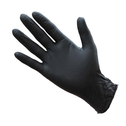 Nitril Muayene Eldiveni Pudrasız Siyah L Beden (100 lü Paket)