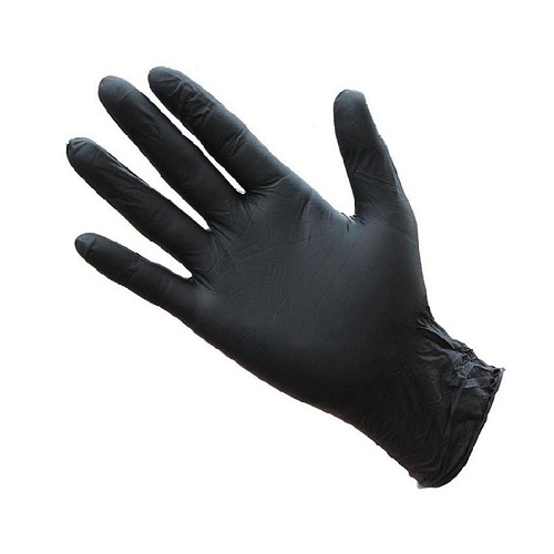 Nitril Muayene Eldiveni Pudrasız Siyah M Beden (100 lü Paket)