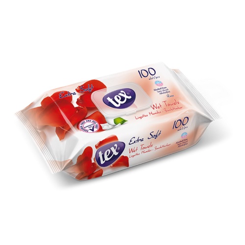 Tex Islak Havlu Kapaklı (100 lü)