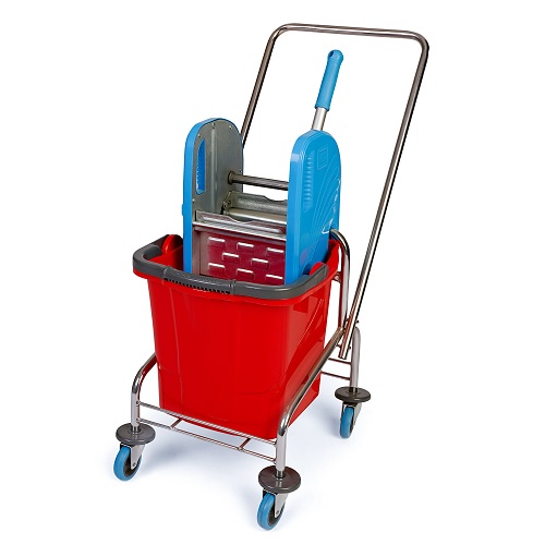 Rindo Tek Kovalı Temizlik Arabası Sepetsiz(Plastik Pres)