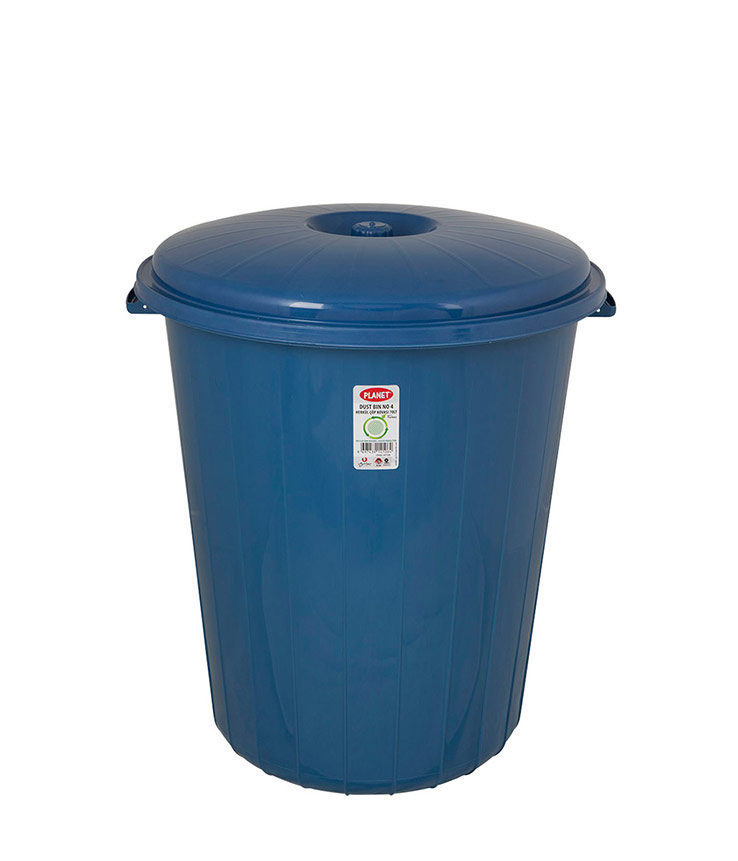 Planet Kapaklı Çöp Kovası Battal 50 Lt Mavi