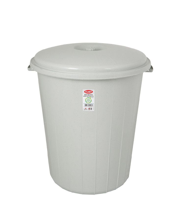 Planet Kapaklı Çöp Kovası Herkül 70 Lt Gri