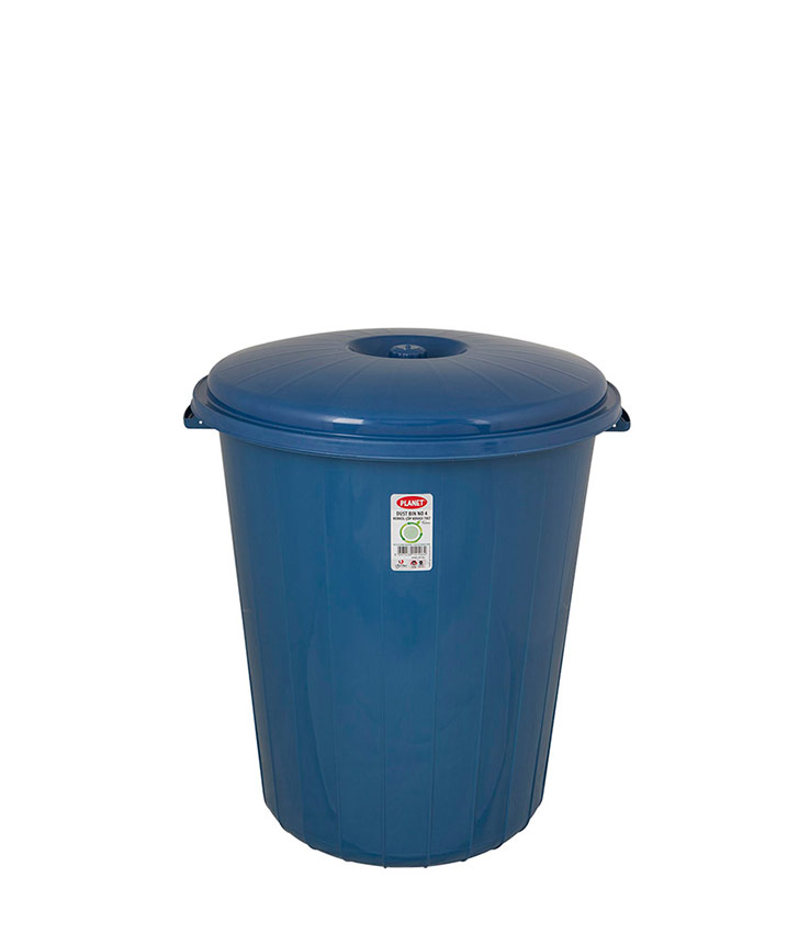 Planet Kapaklı Çöp Kovası Orta 35 Lt Mavi