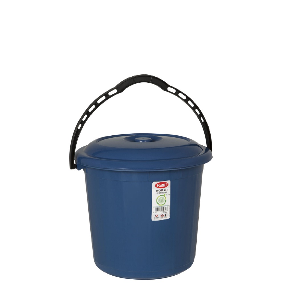 Planet Kapaklı Su Kovası No:2 Mavi Lüks (5 Lt)