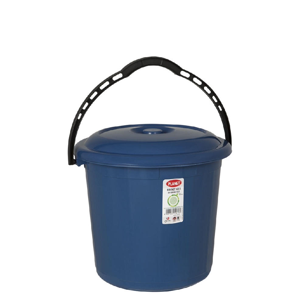 Planet Kapaklı Su Kovası No:3 Mavi Lüks (10 Lt)